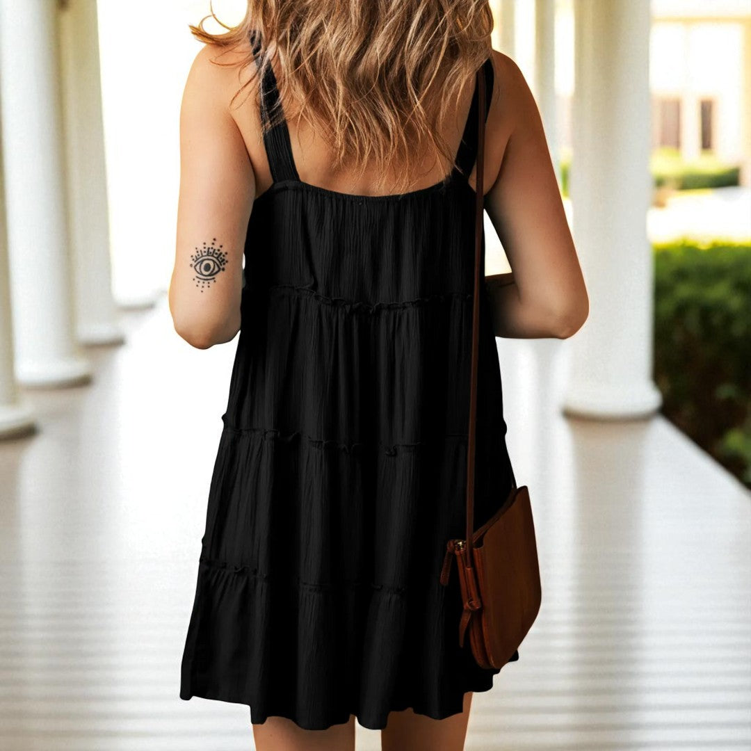 Feel The Need, Black Tier Ruffle Sundress