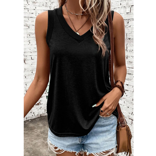 And Then There Was You, Wide Strap V Neck Tank Top