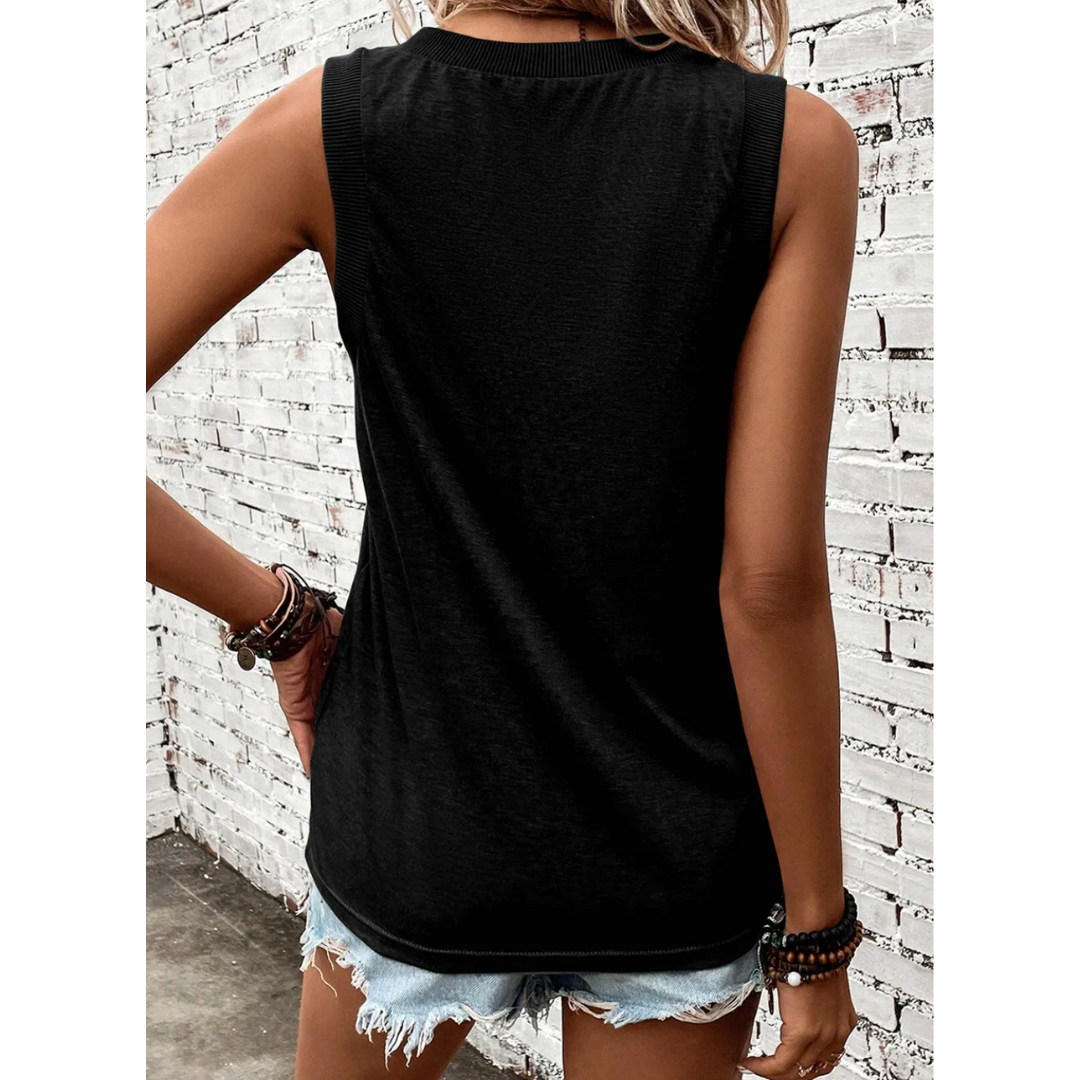 And Then There Was You, Wide Strap V Neck Tank Top