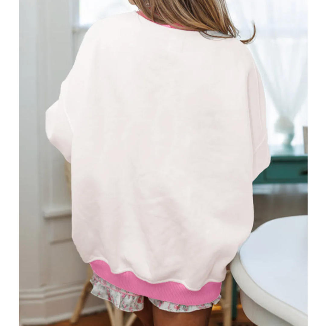 Pretty Please, Colorblock Pullover & Short Set