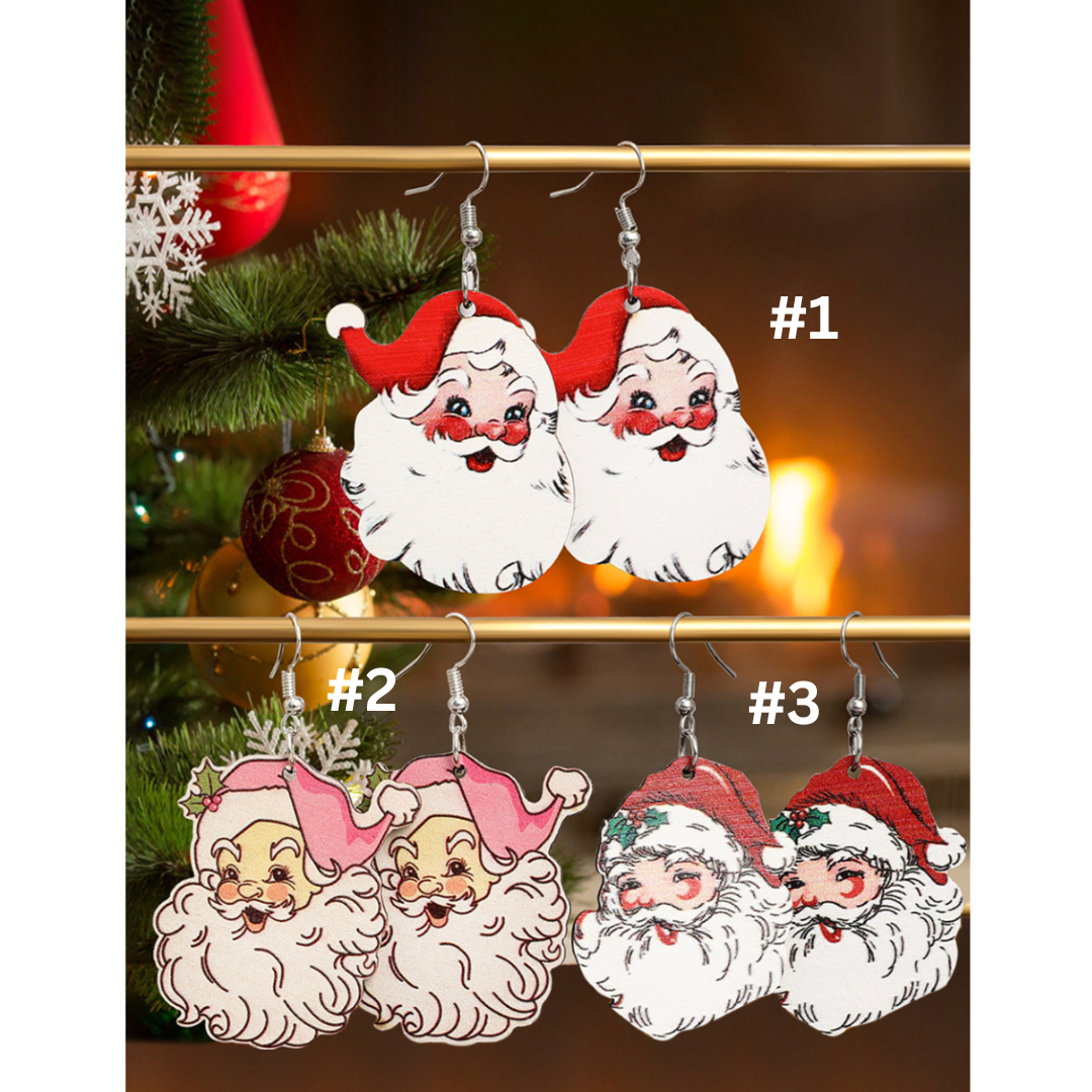 Santa Christmas Earrings