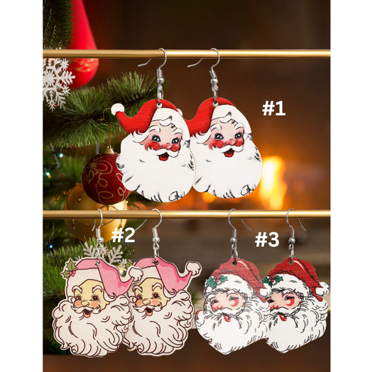 Santa Christmas Earrings