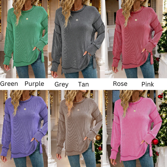 A New Day, A New You, Long Sleeve Corded Pullover