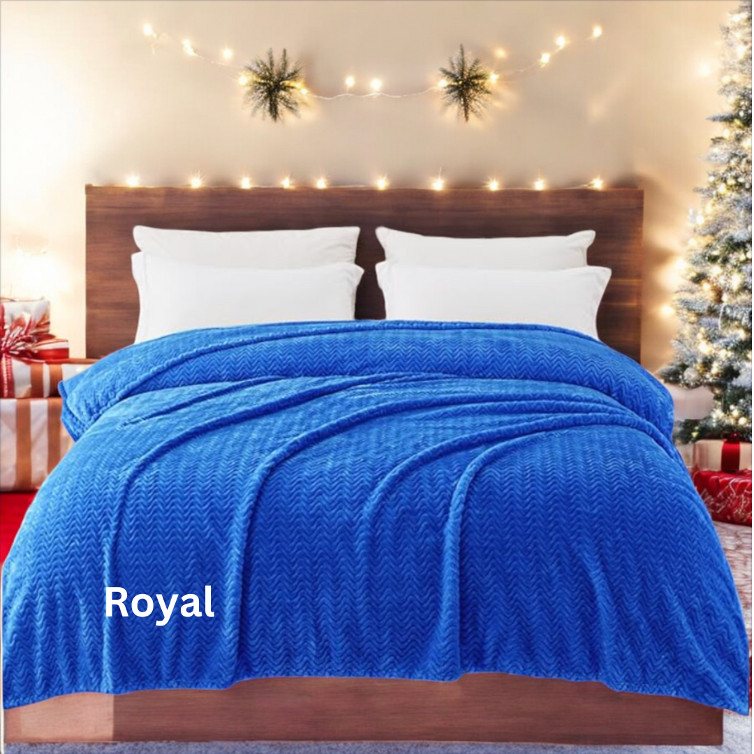 Plush Super Soft Cozy Fleece Blankets (Throw, Queen, King)