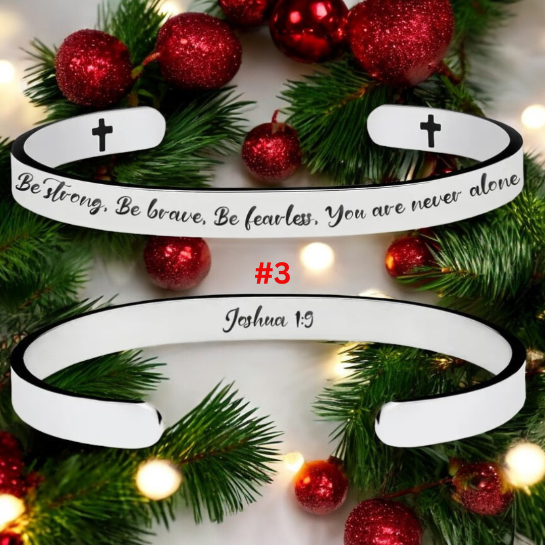 Inspirational Bible Verse Stainless Steel Bracelet