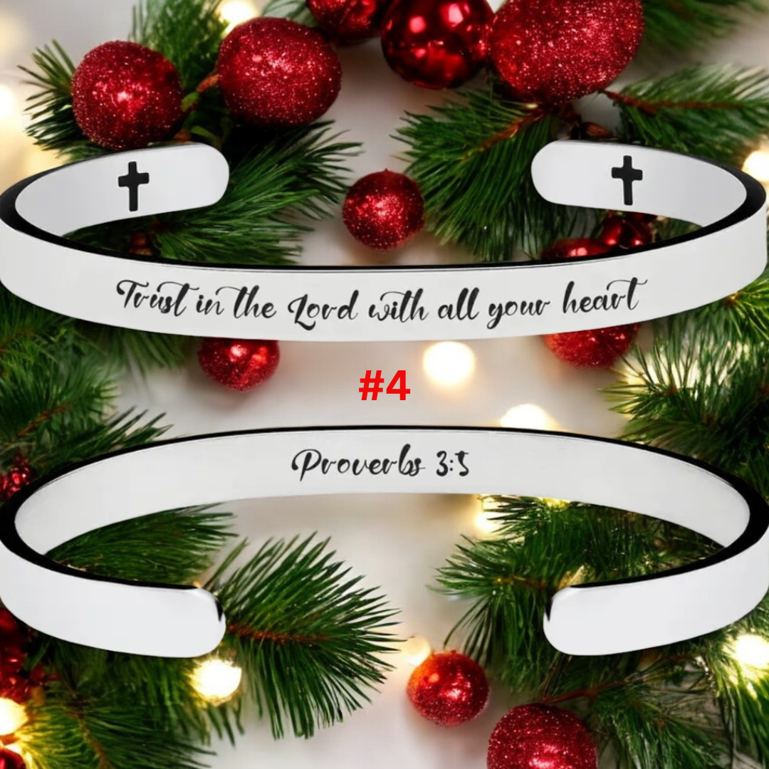 Inspirational Bible Verse Stainless Steel Bracelet