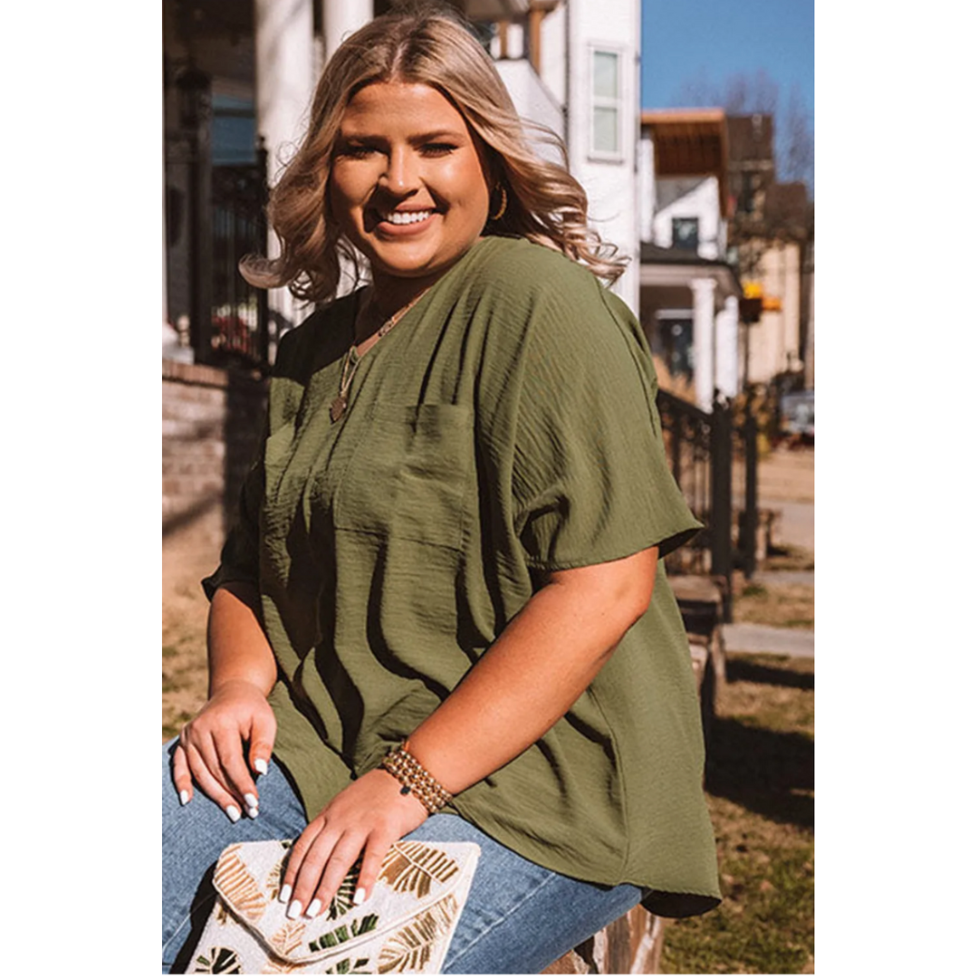 Dreamy Kind Of Day, Short Sleeve Oversize Tunic (1X-4X)