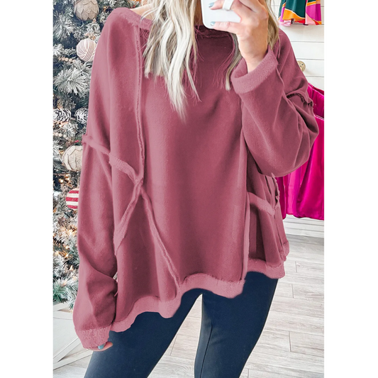 Stay With Me, Long Sleeve Oversize Tunic