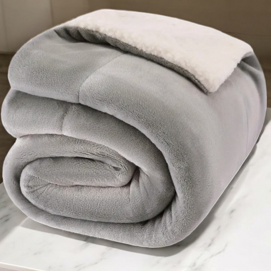 KING Size Reversible Fleece Sherpa Blanket