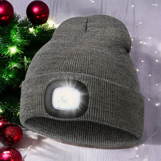 Mens Beanie Hat with LED Lights