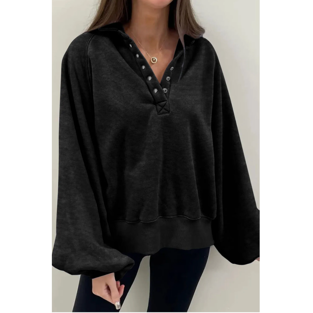 Works For You, Long Sleeve Collar Pullover