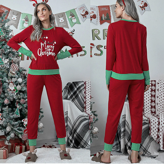 Spreading The Cheer, Long Sleeve Christmas Pajama Set