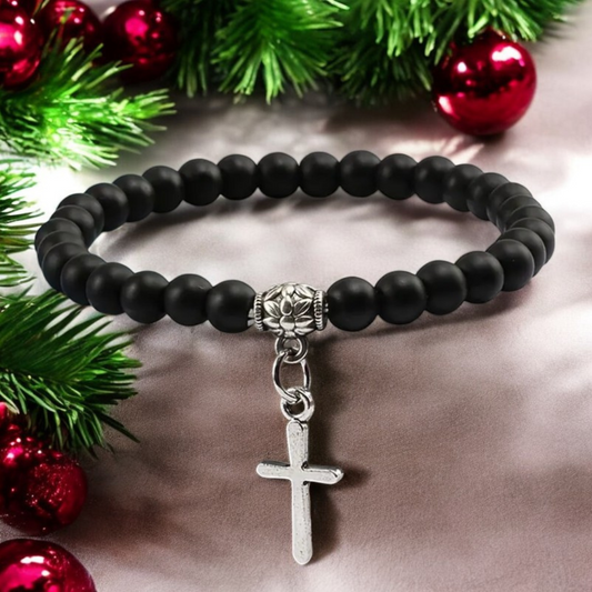 Beaded Cross Bracelet