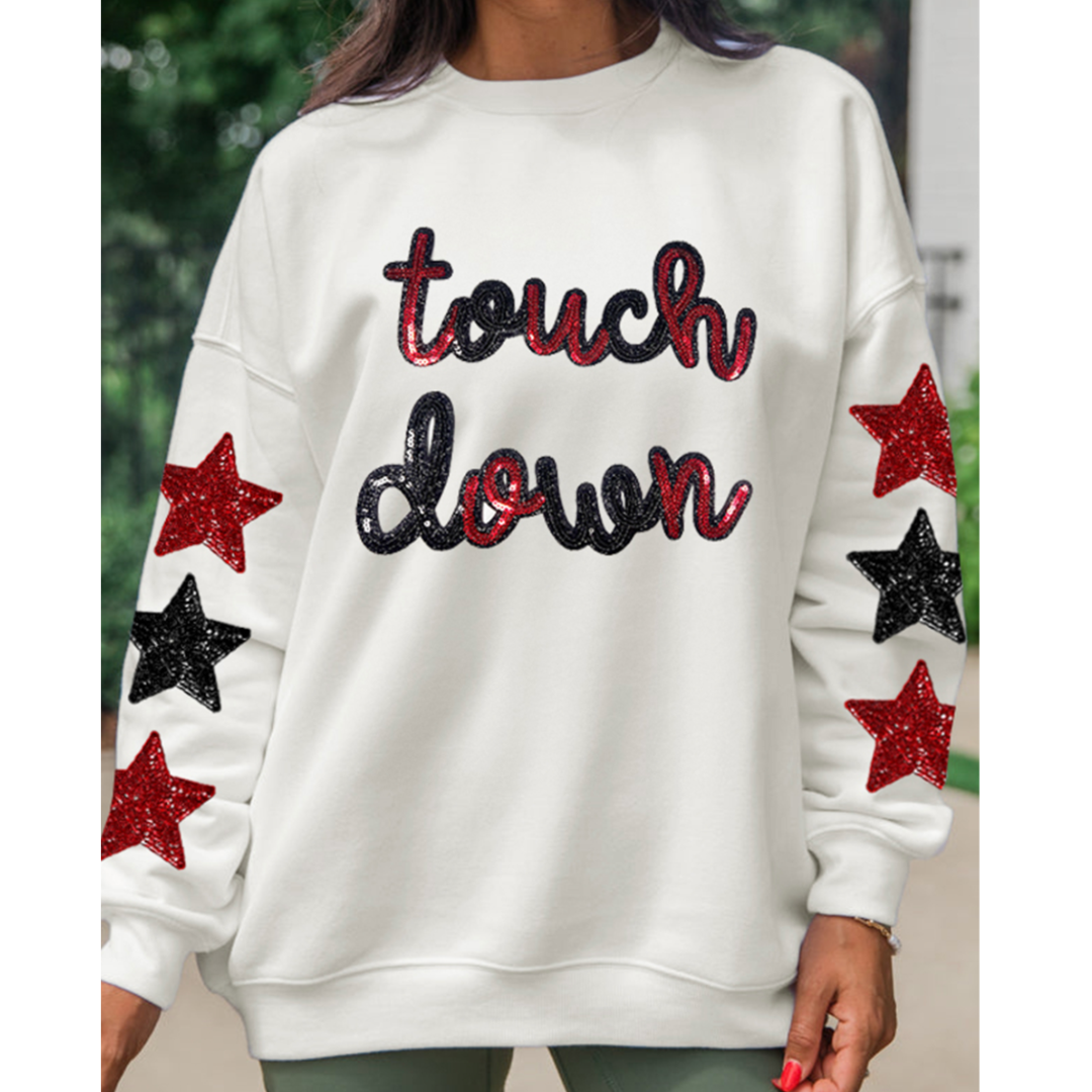 You Just Scored a Touch Down,  Sequined Sweatshirt