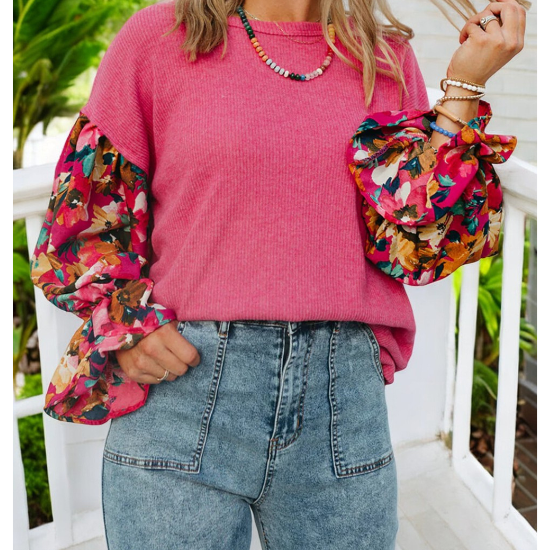 Above and Beyond, Floral Colorblock Tunic