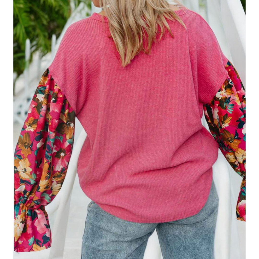 Above and Beyond, Floral Colorblock Tunic