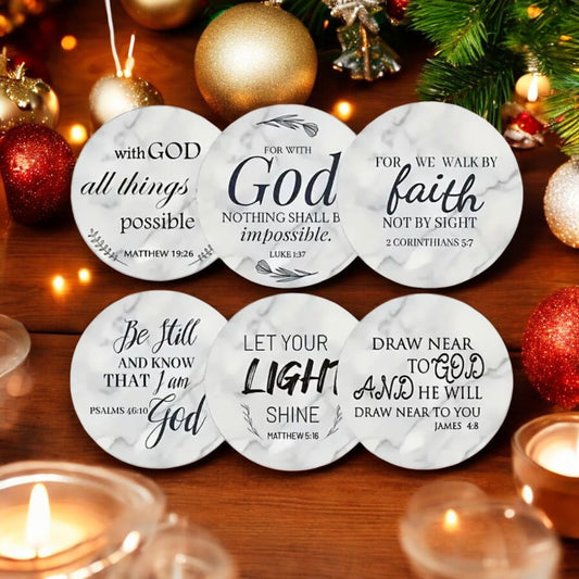 Faith Wooden Coasters (Set of 6)