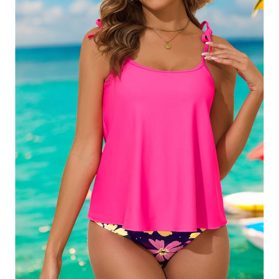 Beachside Beauty, Floral Tankini Set