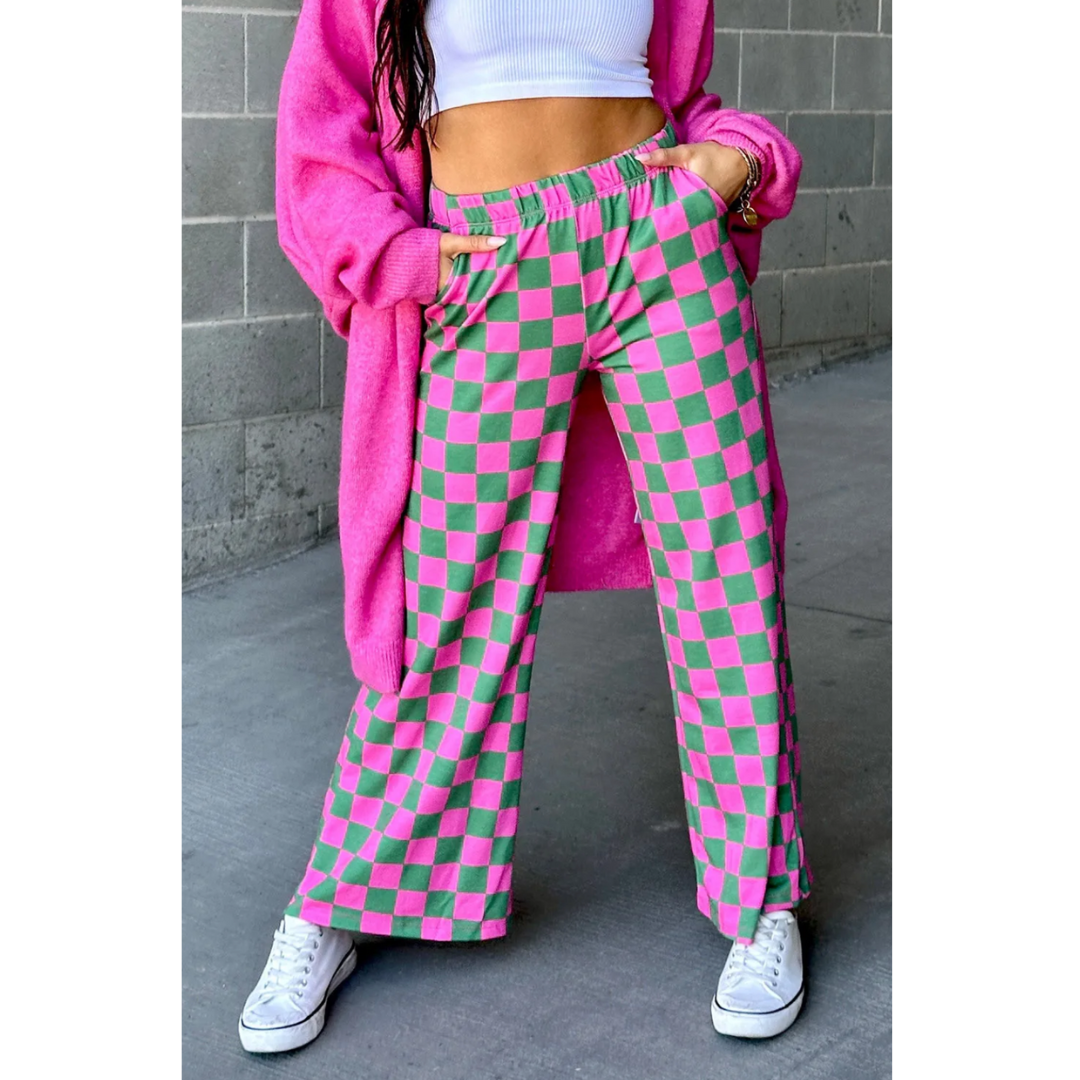 Weekend Getaway, Checkered Lounge Pants with Pockets