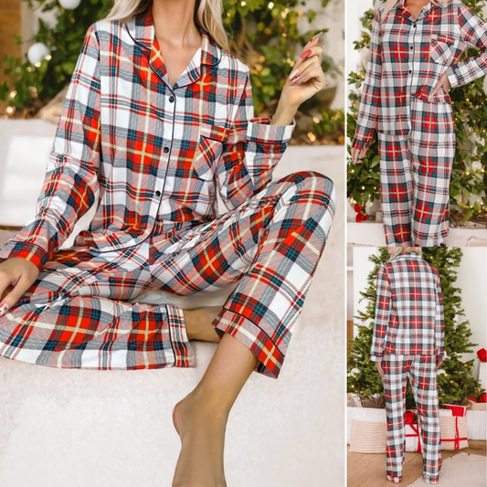 Cabin Fever, Long Sleeve Plaid PJ Set