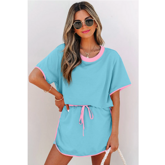 Picture Perfect, Short Sleeve Skort Set
