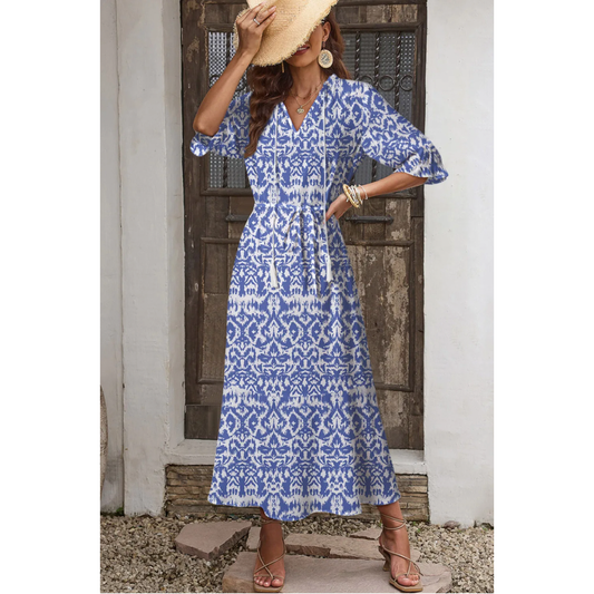 Waiting For Daylight, Short Sleeve Floral Maxi Dress