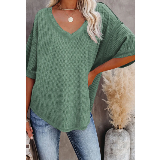In Complete Harmony, Short Sleeve Waffle Tunic