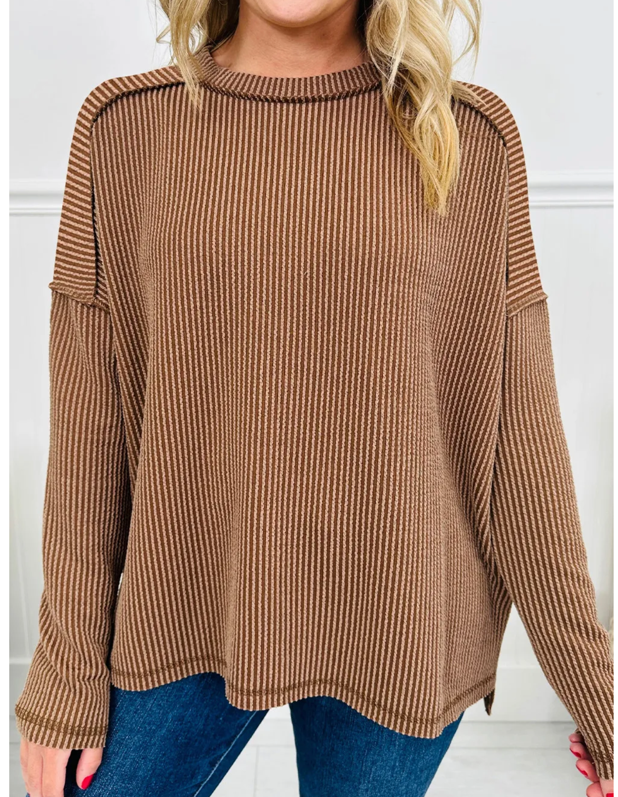 Mocha Breeze Knit Top