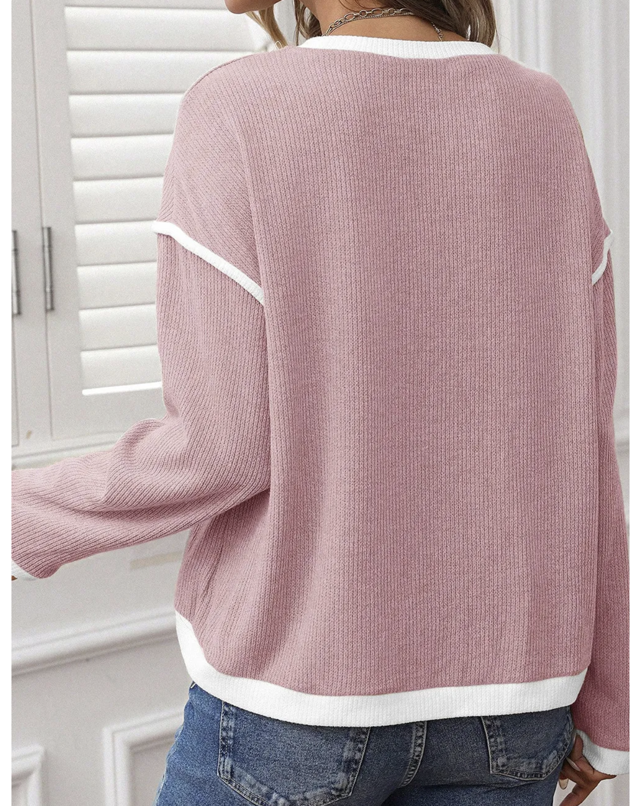 The Contrast Charm Knit Top