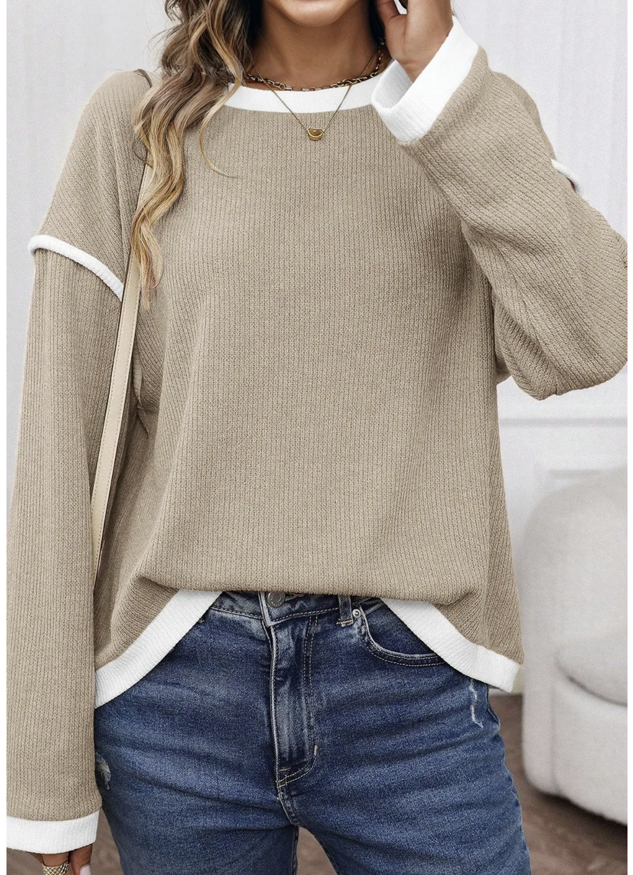 The Contrast Charm Knit Top