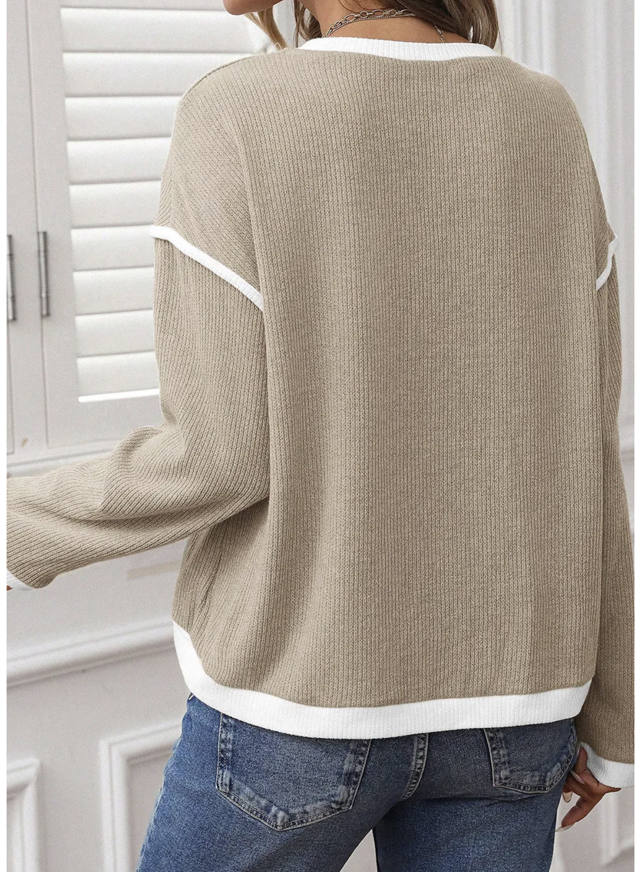 The Contrast Charm Knit Top