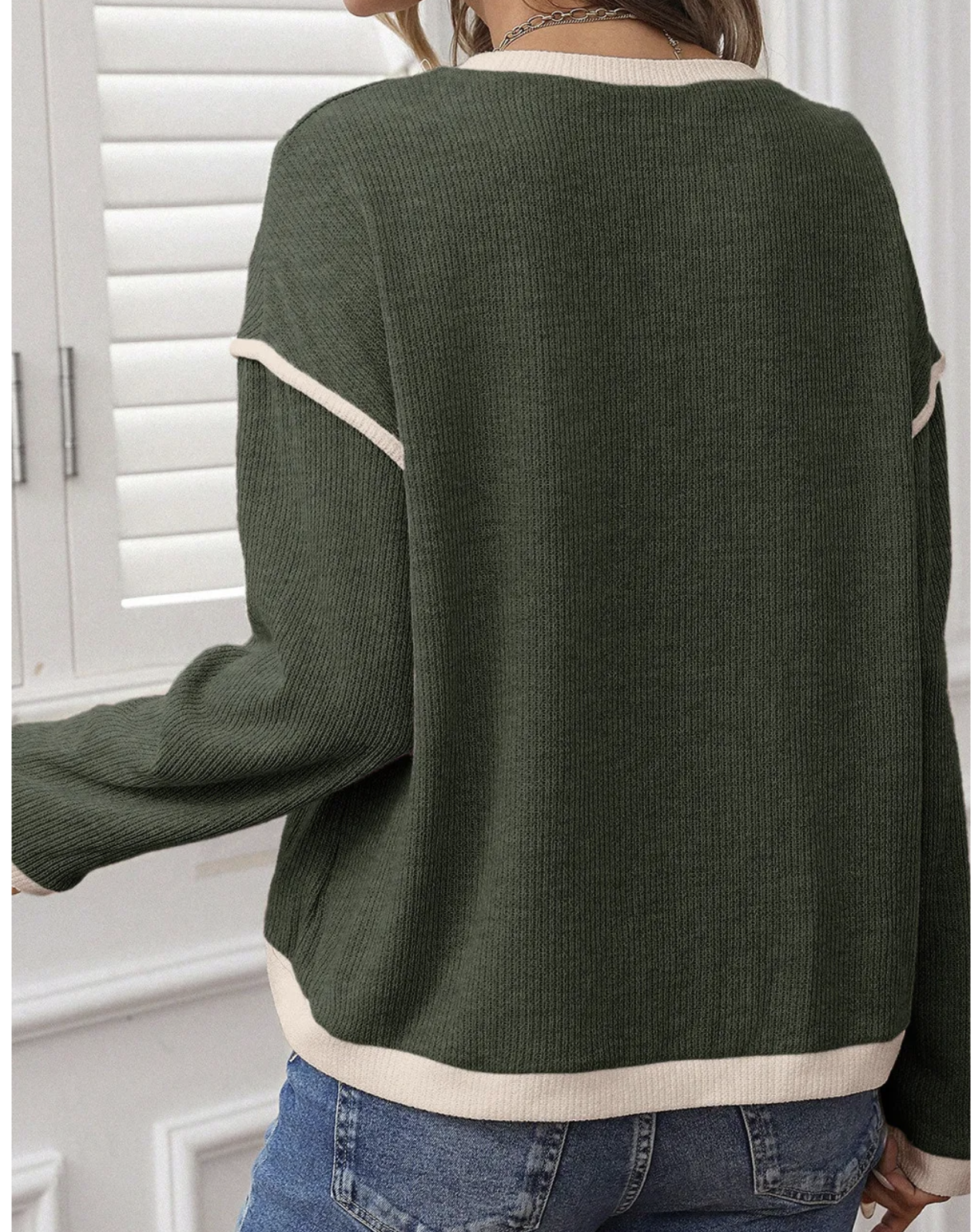 The Contrast Charm Knit Top