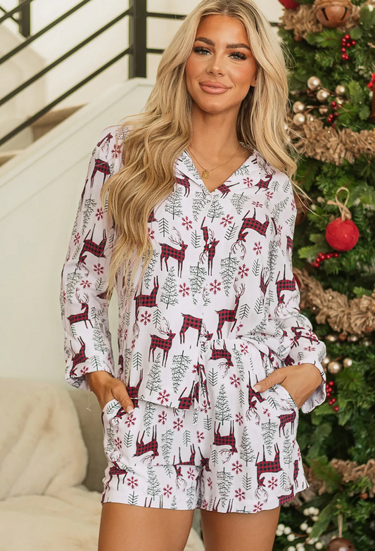 Rudolph The Red Nose Reindeer, Long Sleeve Christmas Pajamas