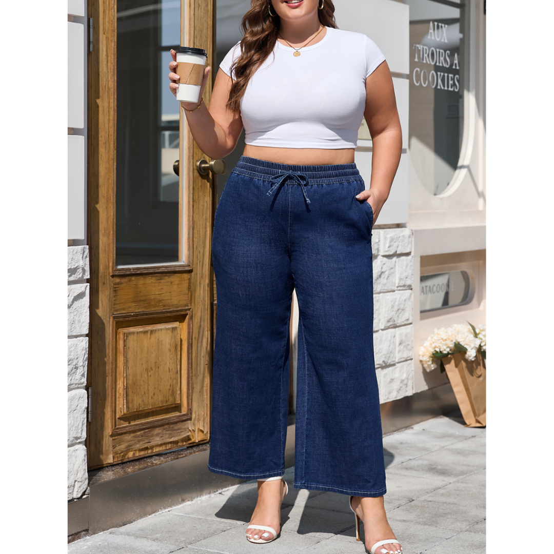 No Matter What, Drawstring Cropped Wide Leg Pants