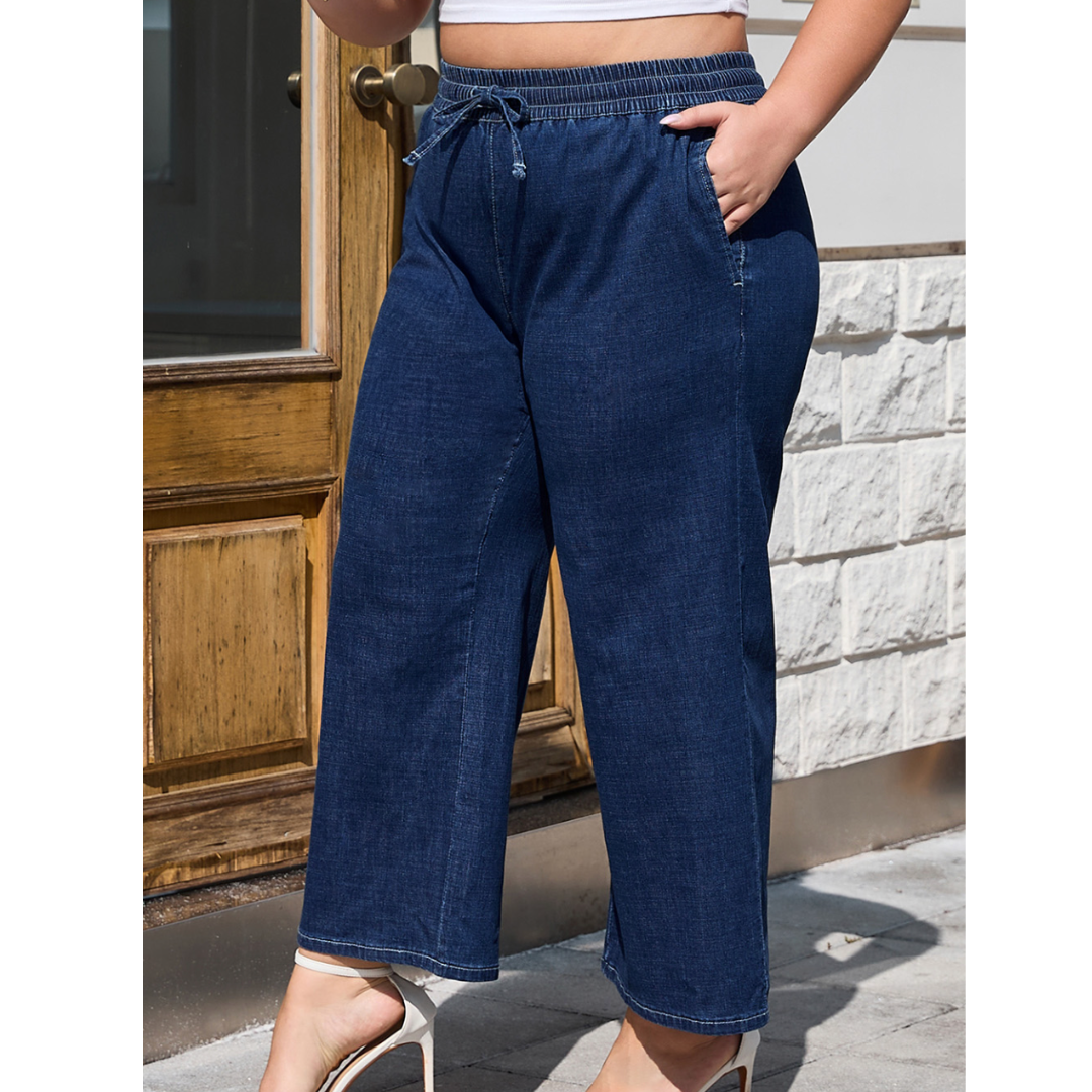 No Matter What, Drawstring Cropped Wide Leg Pants