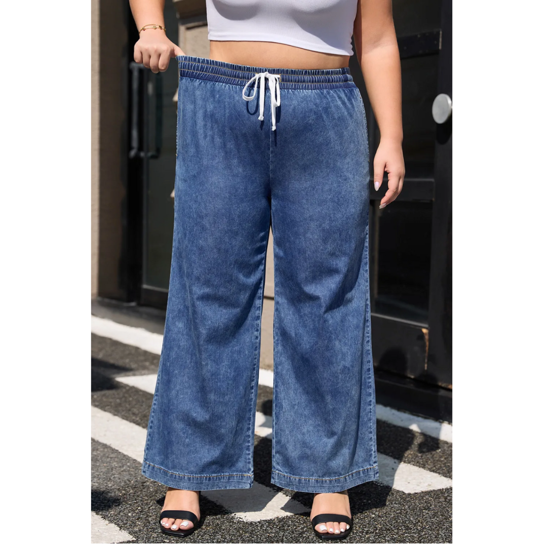 Can't Get ANY Better, Pull-ON Wide Leg Jeans with Pockets