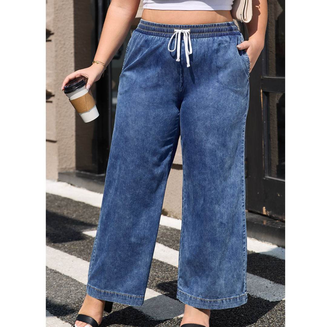 Can't Get ANY Better, Pull-ON Wide Leg Jeans with Pockets