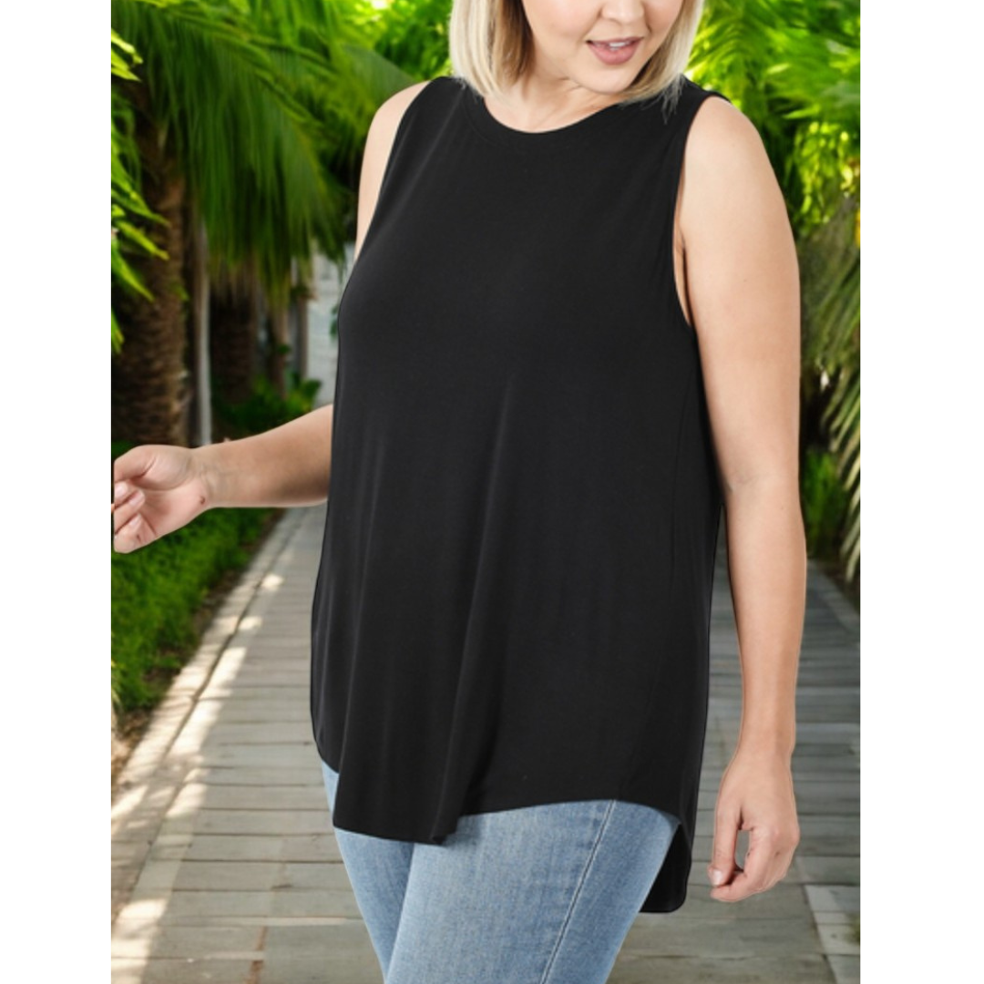 Everyday Basics, Curvy Girl Relaxed Fit Tank Tops