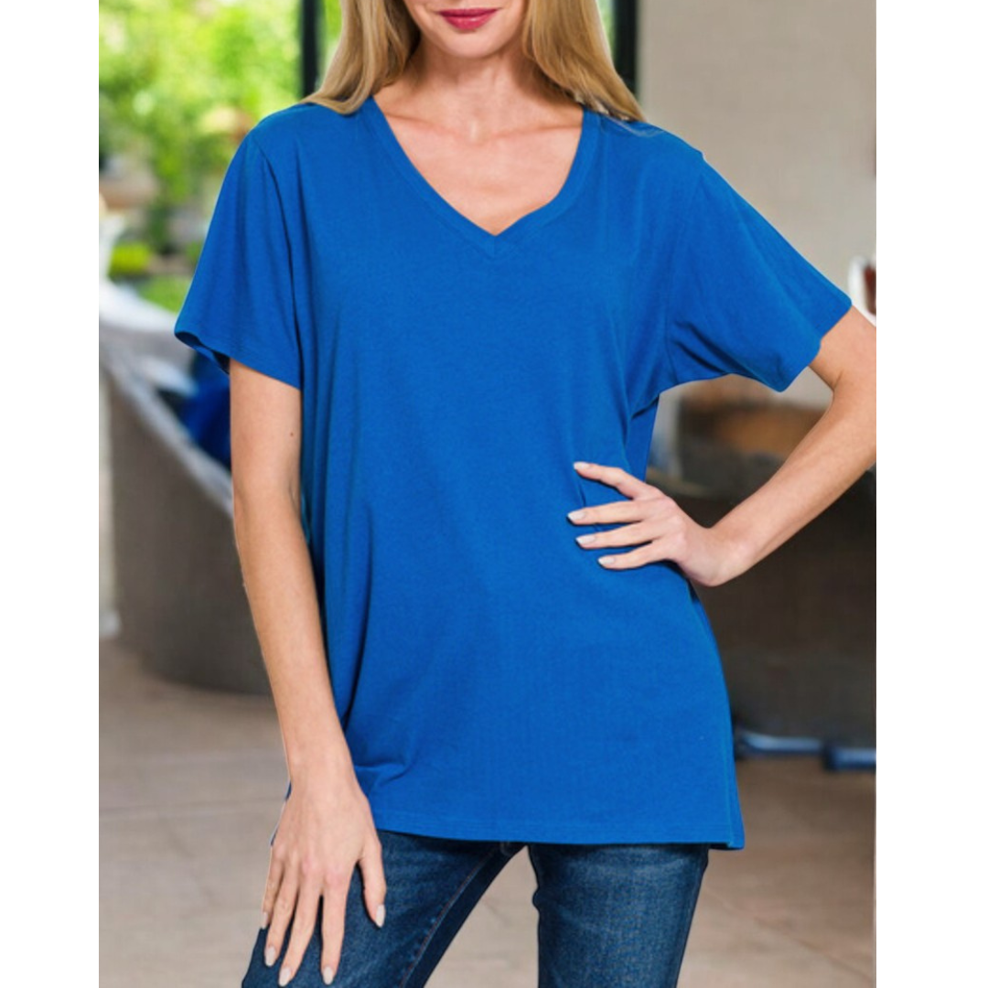 Everyday Joy, Short Sleeve V Neck Relax Fit T-Shirt