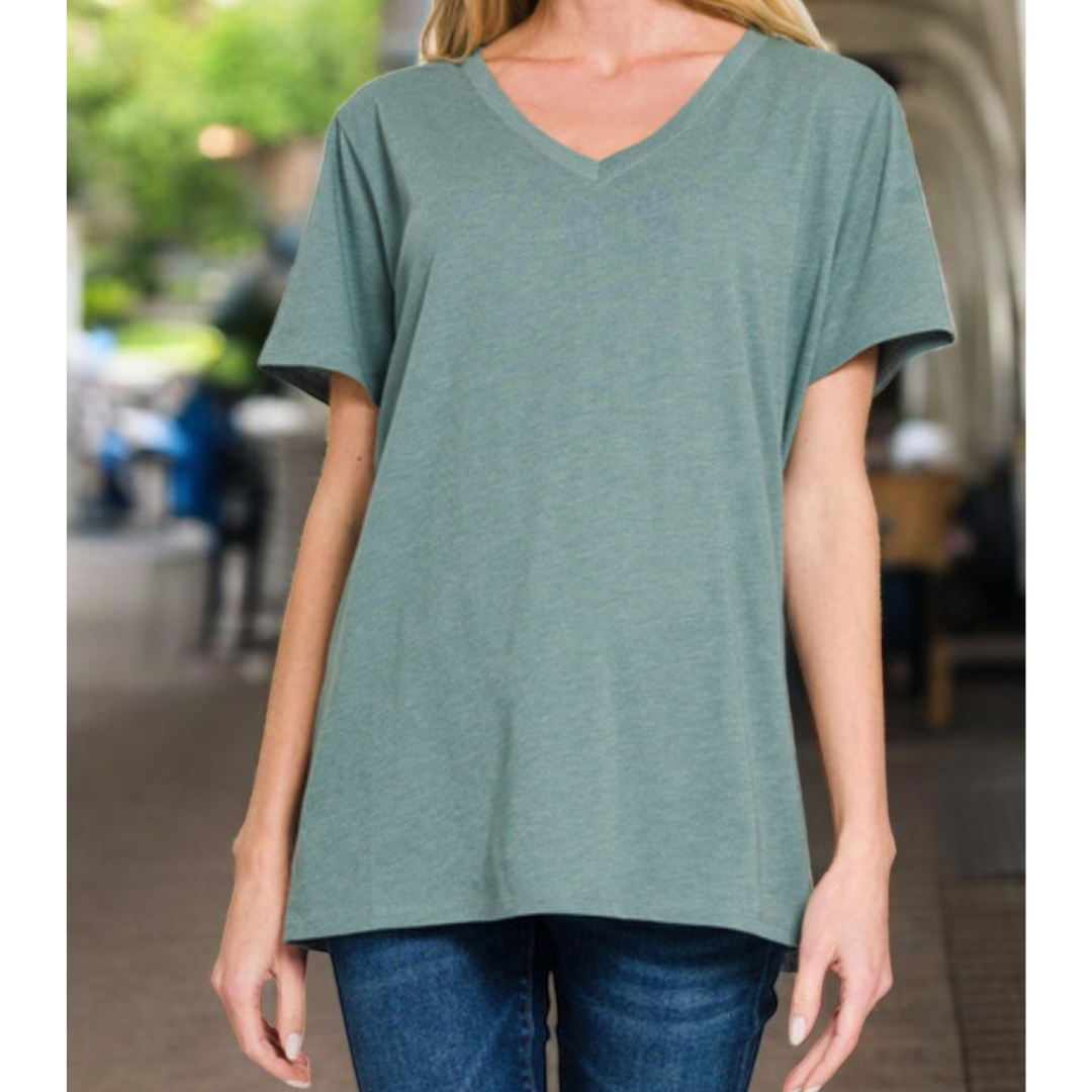 Everyday Joy, Short Sleeve V Neck Relax Fit T-Shirt