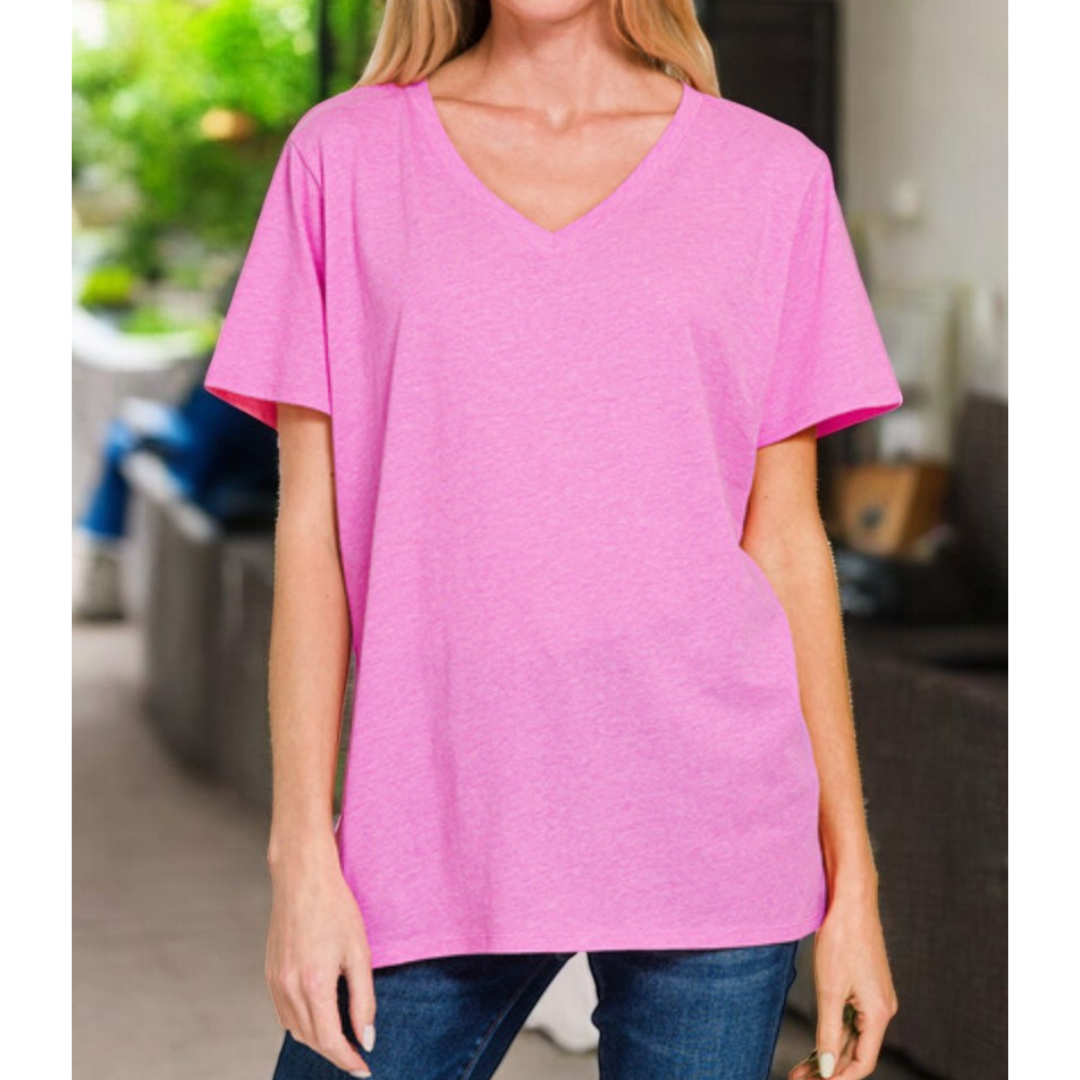 Everyday Joy, Short Sleeve V Neck Relax Fit T-Shirt