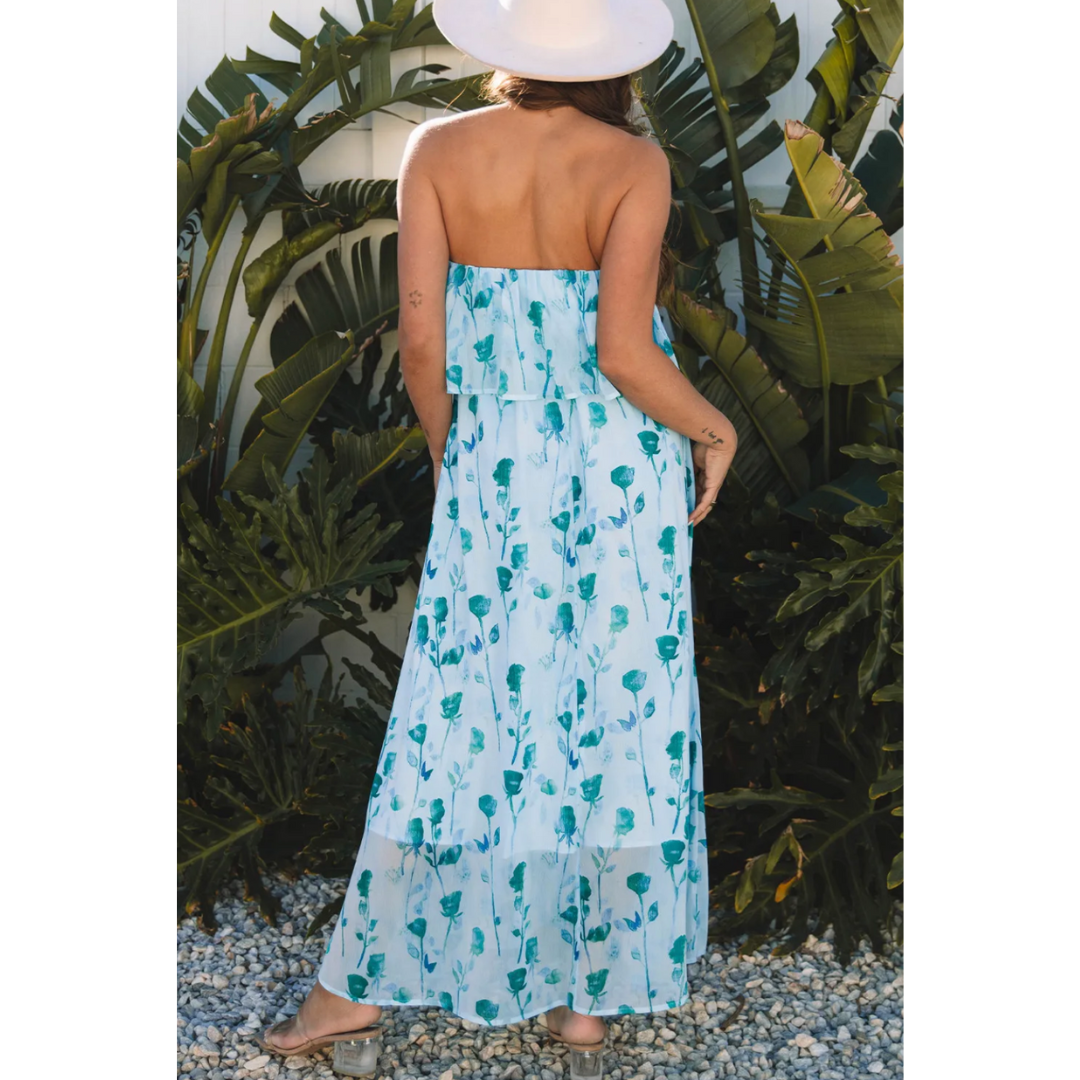 Came To Play, Sleeveless Floral Maxi with Side Slit