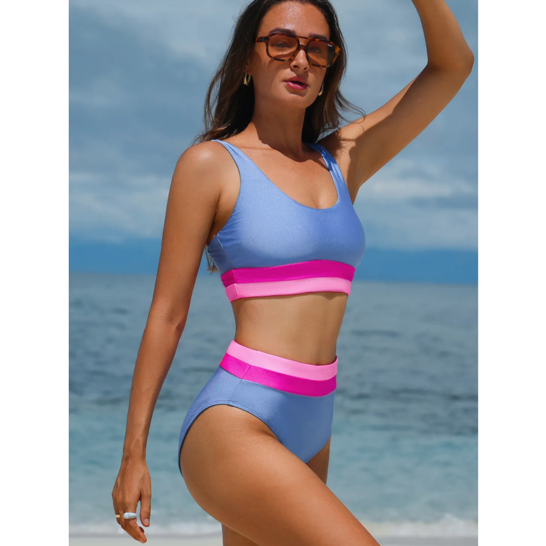 Show Off, High Waist Vibrant Bikini Set