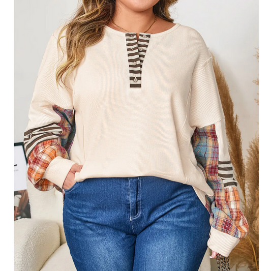 Autumn Patchwork Henley
