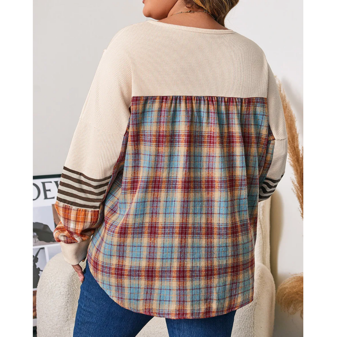 Autumn Patchwork Henley