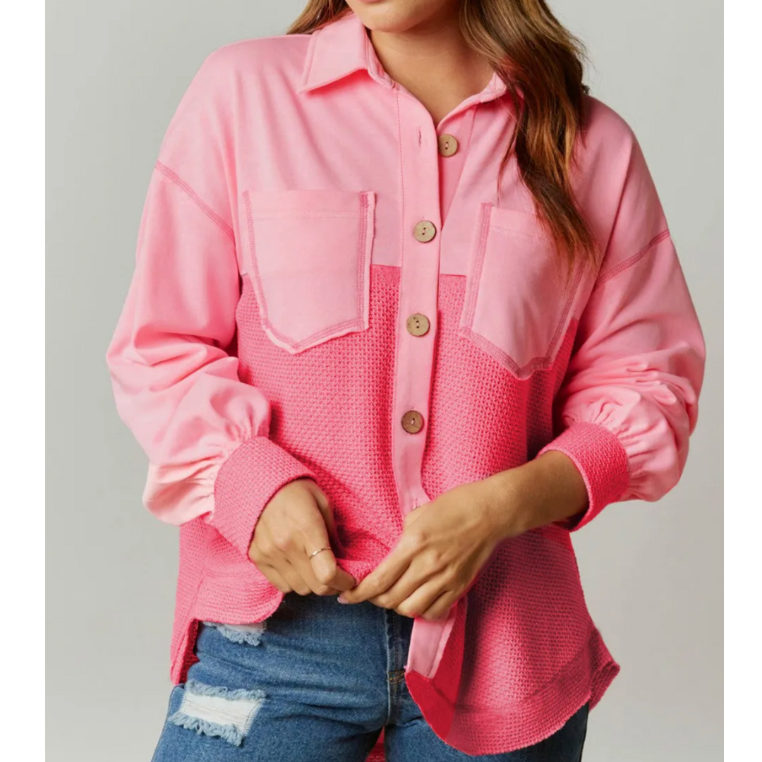 Bubble Pop Textured Shacket