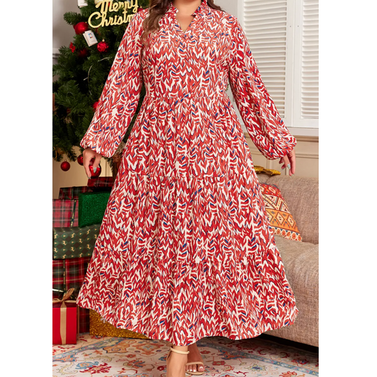 Festive Ember Maxi Dress