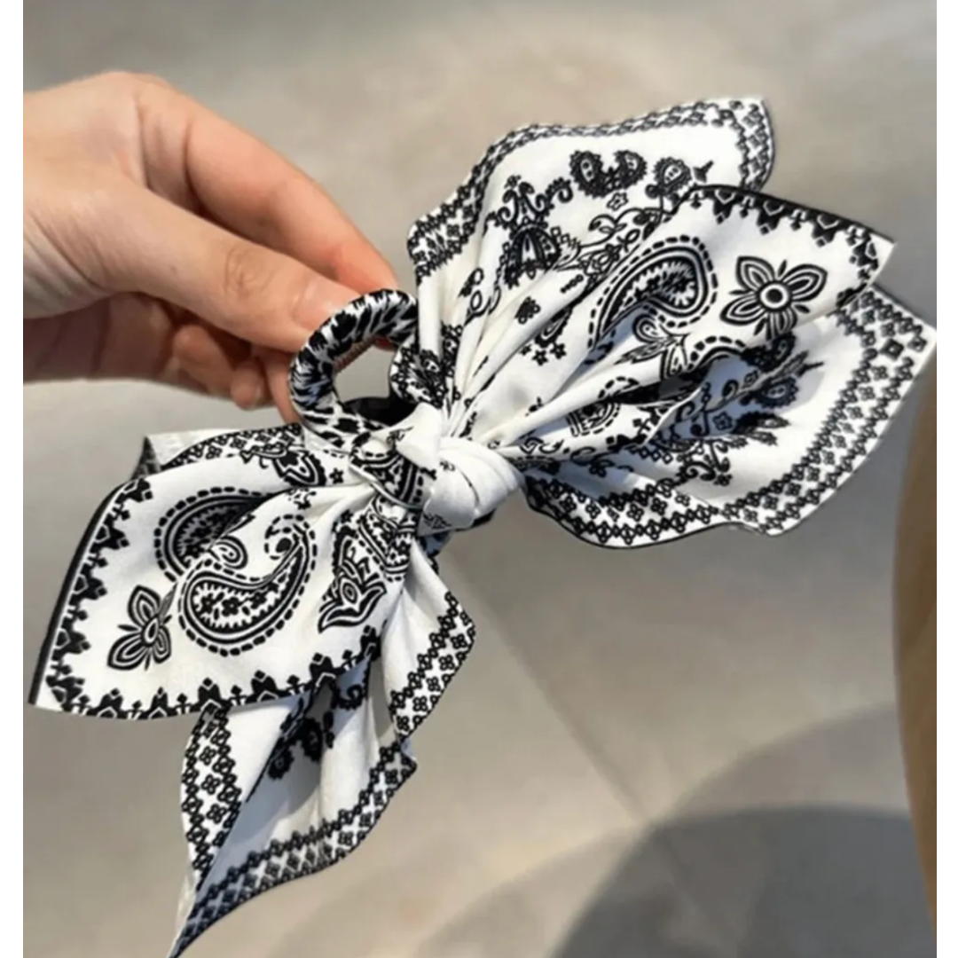 Paisley Charm Bandana Bow Clip