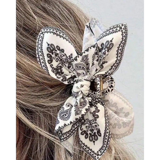 Paisley Charm Bandana Bow Clip