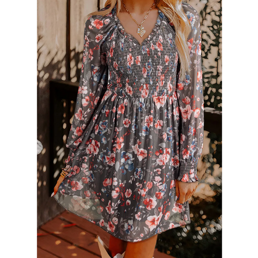 Twilight Bloom Smocked Dress
